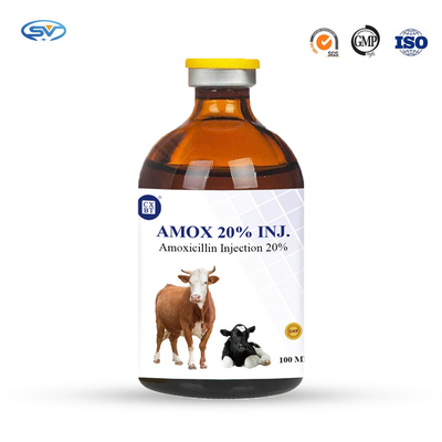 20% 100 ml weterynaryjnych leków przeciwpasożytniczych Amoksycylina do zastrzyków na infekcję bydła