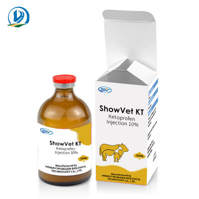 Płynny ketoprofen do wstrzykiwań weterynaryjnych leków do wstrzykiwań 10% 100 ml dla psów bydła